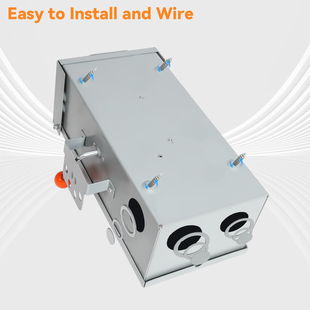 100 Amp Manual Transfer Switch, 24000W, 120/240V, 10-Year Warrnaty