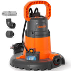 Smart Automatic Water Pool Cover Pump,Submersible Pump Removes Water from Inground/Above Ground Winter Swimming Pools, 1/3 HP 2790 GPH, Auto On/Off &