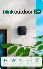 Blink Outdoor 2K+ (newest model) — Wireless smart security camera, 2K video resolution, enhanced audio, two-year battery. Required Sync Module not