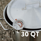 GasOne 30QT Turkey Fryer Set and Seafood Boil with Propane Gas Burner, Perforated Basket – Perfect Outdoor Cooker for Crawfish, Crab, Shrimp, Lobster