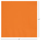 24 Count 6.5IN x 6.5IN Orange Disposable Paper Napkins by Way To Celebrate