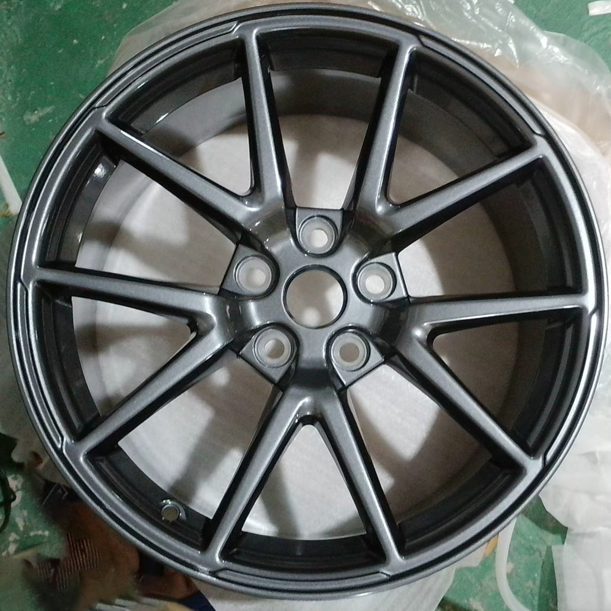 WRWolf Fit for Tesla Model 3 OEM Design Wheel 18" 2017-2023 18x8.5 Charcoal Single Replacement Rim 96276