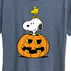 Peanuts - Snoopy Woodstock Pumpkin Women's Short Sleeve Graphic T-Shirt