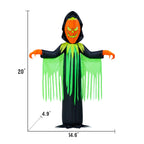 Inferno Pumpkin Reaper Airblown Yard Inflatable, Orange/Green/Black, 20', Halloween by Way To Celebrate