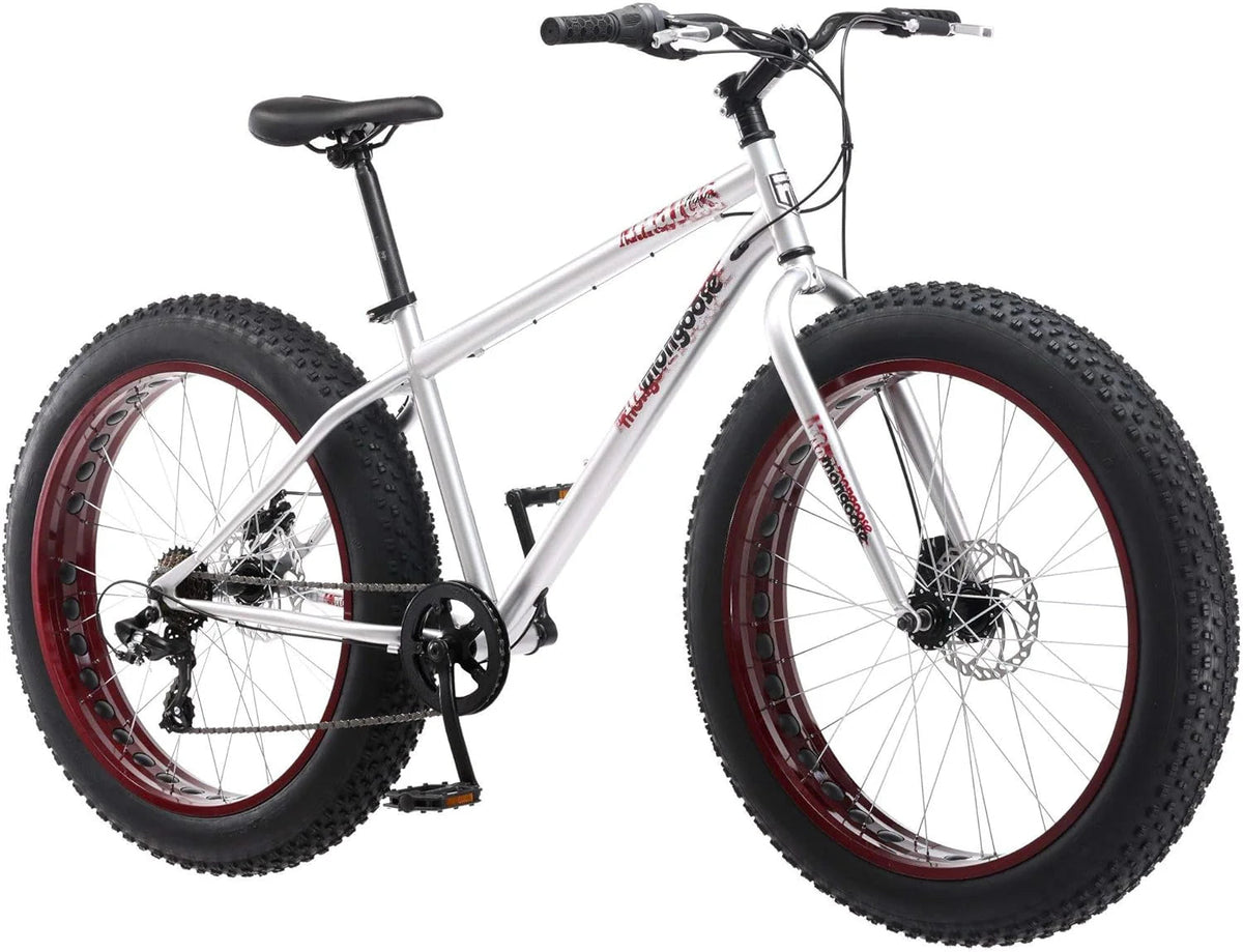 Mongoose Malus Adult Fat Tire Mountain Bike, 26-Inch Wheels, 4-Inch Tires, 7-Speed - R5714C