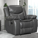 Wide Seat Durable Leather Massage And Heat Recliner