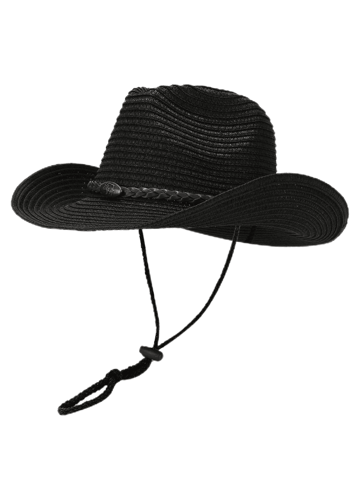 COOPLUS Straw Cowboy Hat for Women Western Cowgirl Adjustable Chin Strap Hats for Summer
