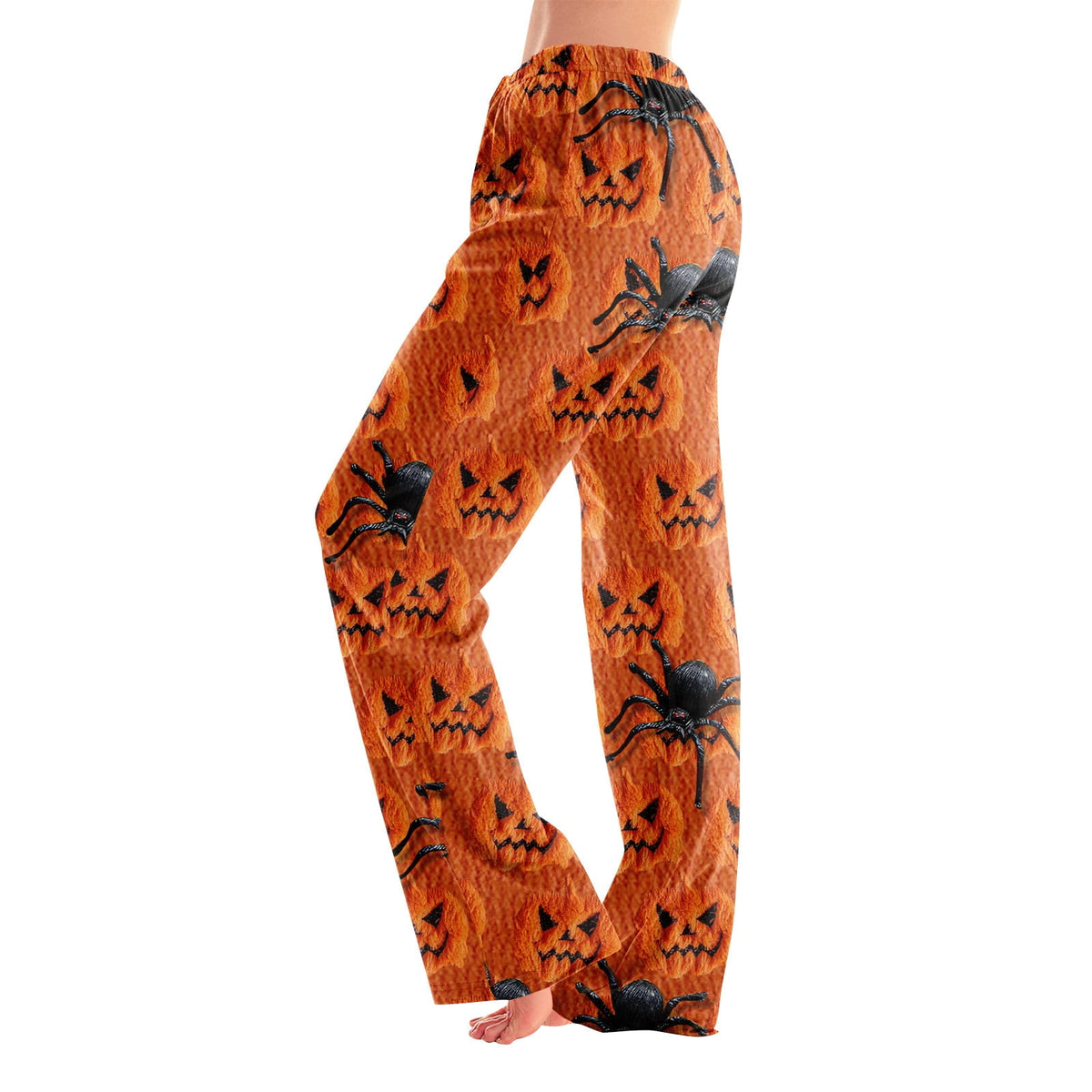 Hearthz Halloween Flannel Pajama Pants Women Plush Fuzzy Pajama Pants for Women Plaid Warm Cozy Pj Bottoms Lounge Pants Flannel Pants for Women