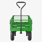 KFFKFF Steel Garden Utility Cart 900 Lbs, 38 x 22 in, 10 in Wheels, Green - V900G