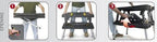 Keter Folding Work Table With 2 12 Inch Clamps, Black/Yellow - 17182239