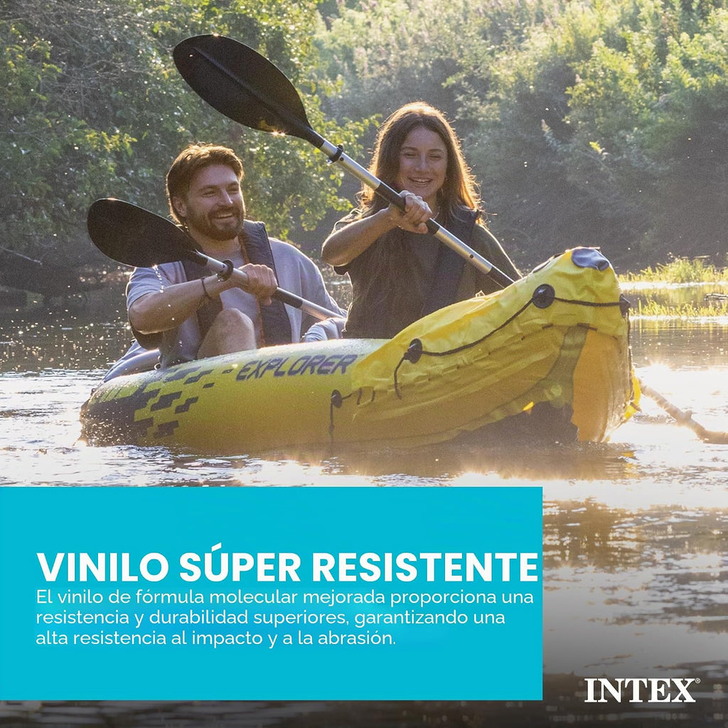 Intex Explorer K2 2-Person Inflatable Kayak Set With Aluminum Oars And High Output Air Pump - 68306EP