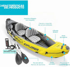 Intex Explorer K2 2-Person Inflatable Kayak Set With Aluminum Oars And High Output Air Pump - 68306EP