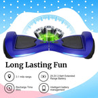 GOTRAX Hoverboard, 200W Motor, 6.5 inch LED Wheels, Blue - FX3