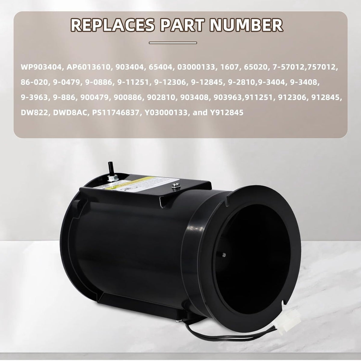 903404 621787 HVAC Furnace Draft Inducer Blower Motor Replacement Parts for Nordyne M1MB-070A-BW, Nortek, Intertherm Furnace.