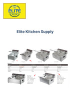 Commercial Electric Countertop Stainless Steel Deep Fryer 23 in 12L 2.5KW