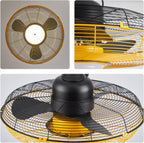 Orison Outdoor Plug-In Ceiling Fan With Light, Yellow, 21in D x 21in W x 10in H - B63992