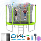 Trampoline With Enclosure Net And Adjustable Basketball Hoop - 8ft, 10ft, 12ft, 14ft, 15ft, 16ft