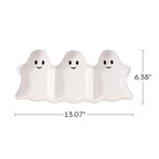 Way To Celebrate Halloween Three-Ghost Ceramic Serving Tray