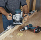 BOSCH Wood Router Tool Combo Kit, 12 Amp, 2.25 Horsepower - 1617EVSPK