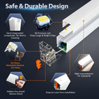 Hexagon Garage Lights: 168W 5 Grids LED Garage Lights - Easy Install 6500K Super Bright Honeycomb Light for Workshop Warehouse Car Detailing Shop