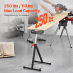 VEVOR 2-Pack Roller Stands 250 lbs Load 27-43 in Adjustable Height Black
