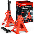 Jack Stands 3 Ton - Heavy Duty Vehicle Support with Dual Locking System, 11-16.1 inch Adjustable Height, High-Strength Steel Material and Large Base