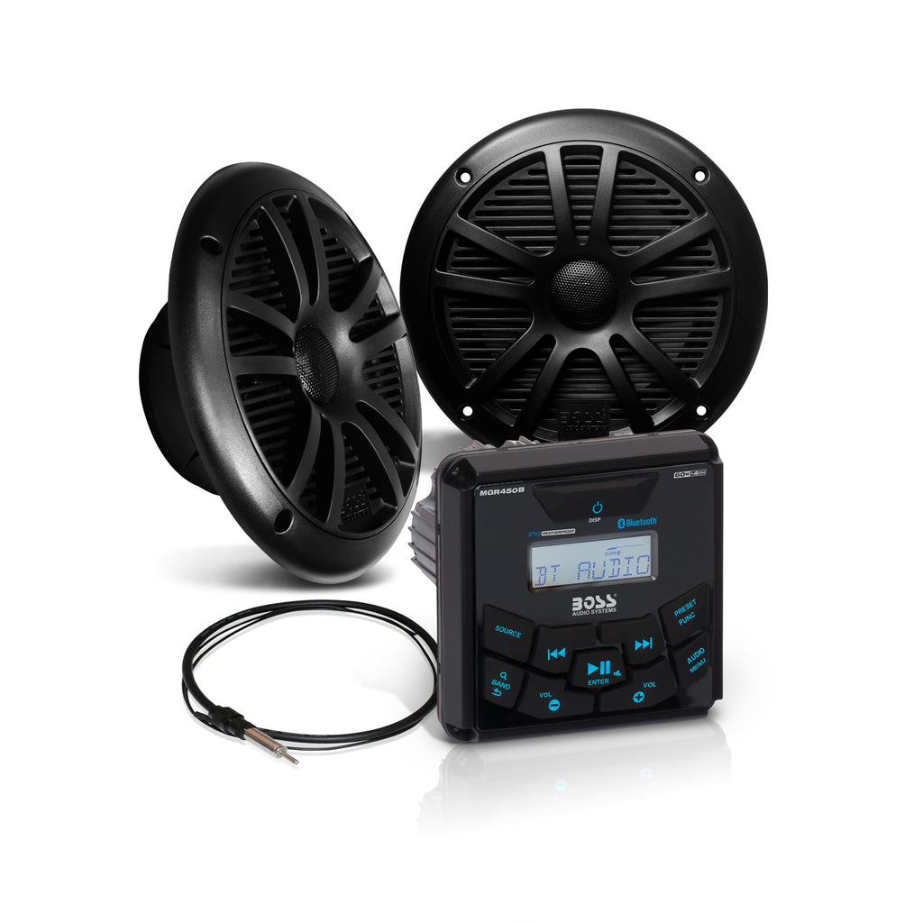 BOSS Audio Systems MCKGB450B.6 Marine Boat Stereo, 6.5 Inch Speakers (Pair)