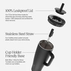 BrüMate Era 40 oz Tumbler with Handle & Straw | 100% Leakproof Insulated Water Bottle Tumbler with Lid & Flexible SoftSip Straw | Made of Stainless