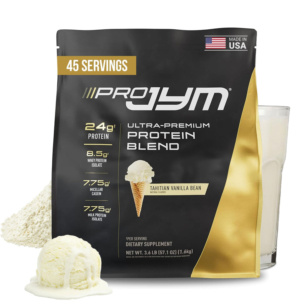 JYM Tahitian Vanilla Bean Whey & Casein Protein Powder, 3.6 lb, 45 Servings