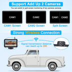 HD 1080P 7 Inch Wireless Backup Camera for Truck: 15-Min Easy to Install