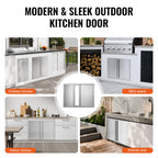 VEVOR BBQ Access Door 31" W x 24" H Double Outdoor Kitchen Vertical Door