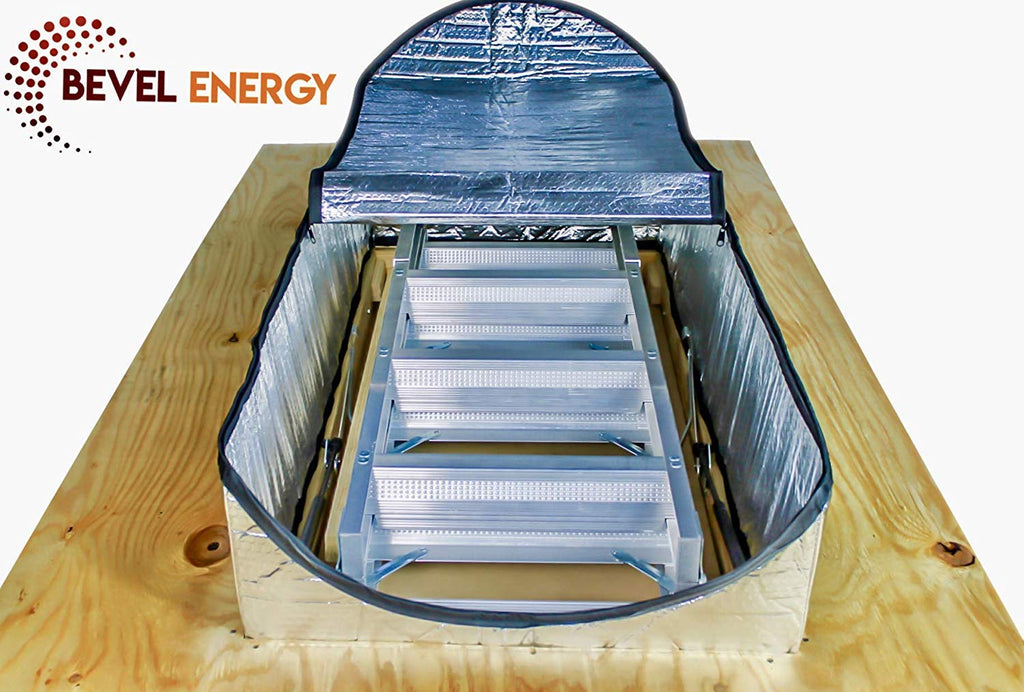 Premium Energy Saving Attic Door Insulation Stairway Cover Stair Ladder Opening Attic Tent with Easy Access Zipper 25" × 54" × 11"
