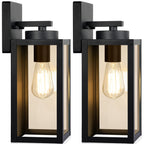 Outdoor Wall Light Fixtures, Modern Black Exterior Wall Lanterns