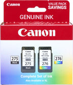 Canon PG-275 / CL-276 Genuine Ink Value Pack (2 Cartridges), Compatible with TS3520/3522/4722/3720/3722, TR4720