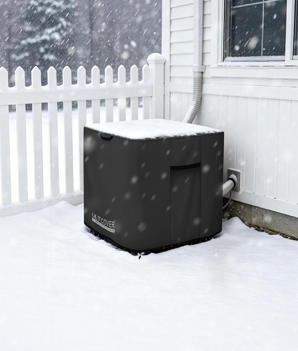 ULTCOVER Waterproof Air Conditioner Cover 30W x 30D x 32H in, Black