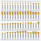 100 Pieces Router Bit Set Router Bits 1/4 Inch Shank