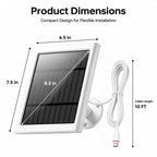 Solar Panel for Ring Camera, 2 Pack 4W Solar Charger with 10FT Cable, USB-C to Barrel Plug Adapter, Compatible with Ring Stick Up Cam Battery/Pro