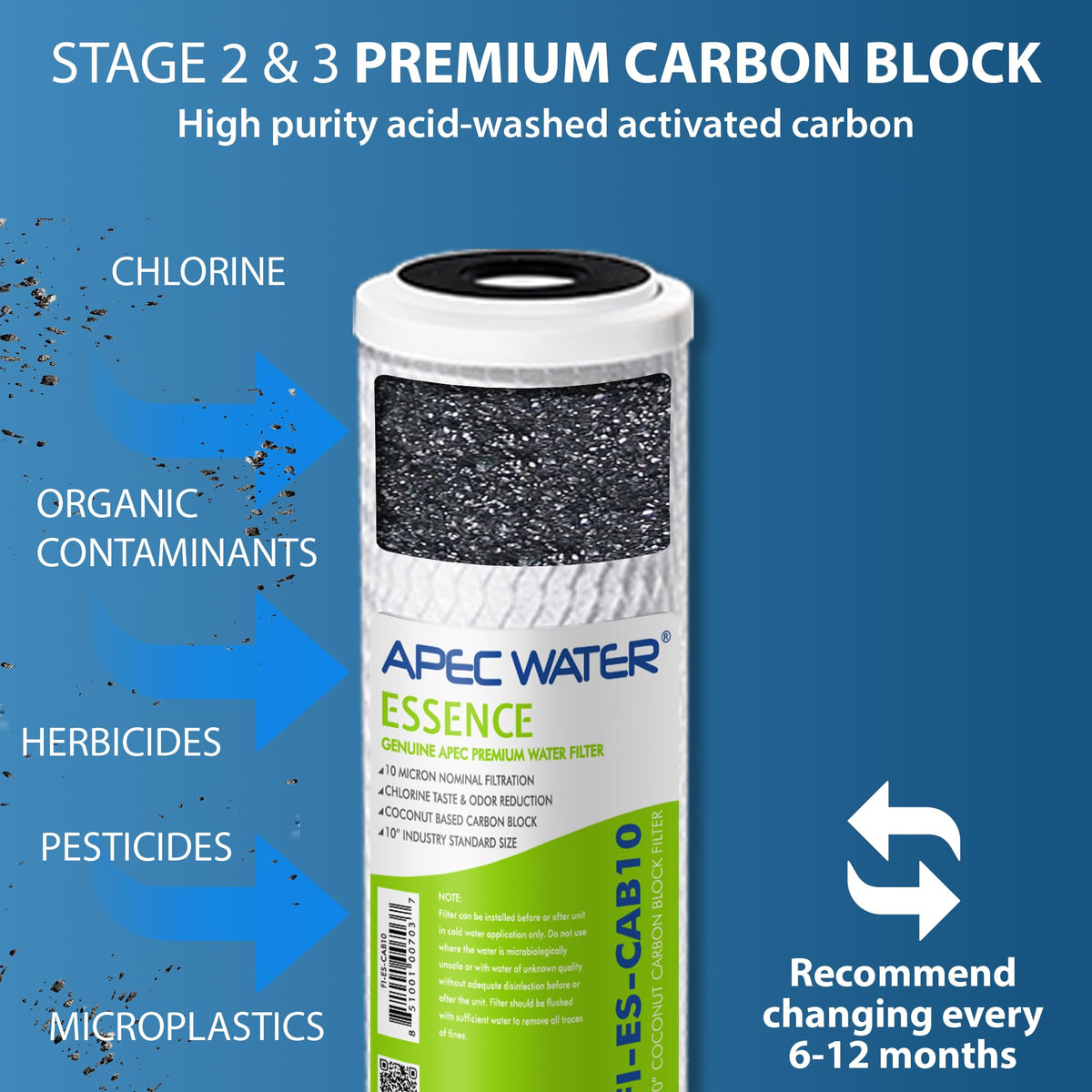 APEC Essence Series 50 GPD Complete Replacement Filter for Undersink System(FILTER-MAX-ES50)