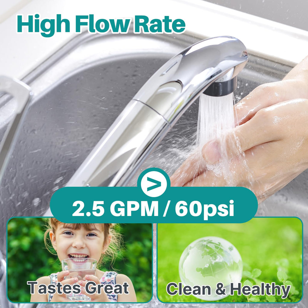 ICEPURE WFC5300A Under Sink Water Filter system, 3 Years or 22000 Gallons Ultra High Life, Replacement for ICEPURE WFS5300A Under Sink Water