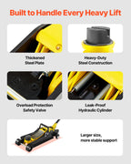 VEVOR 2.5 Ton Low Profile Heavy-Duty Steel Racing Floor Jack
