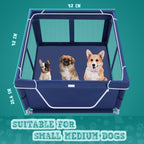 42x42 Inches Puppy Playpen with Gate, Dog Playpen for Puppies or Small Dogs, DogFence Pet Playpen for Indoor & Outdoor, Sturdy Safety DogPen with