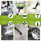 Phueut Pressurized Handheld Multi-Surface Natural Steam Cleaner with 12 pcs Accessories, Multi-Purpose Steamer for Home Use, Steamer for Cleaning