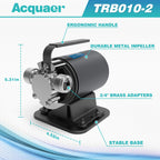 Utility Water Transfer Pump 1/10 HP Portable Electric with Suction Hose Kit, Low Suction Water Removal for RV,Water Beds, Pools, Rain Barrel