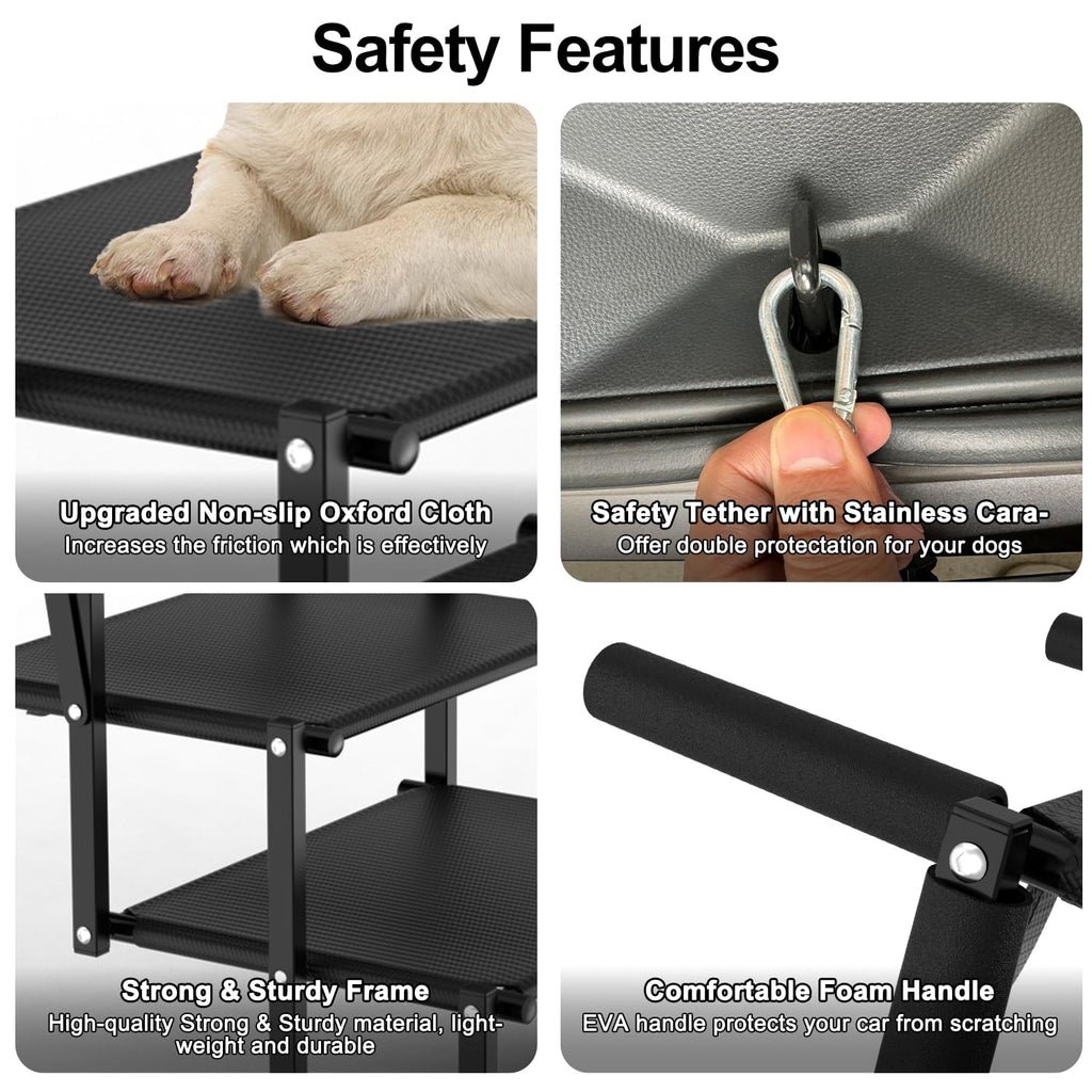 Extra Wide 20" Dog Stairs for Large Dogs, Dog Steps for Car 4 Steps
