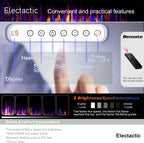 Electactic 36 Inch Electric Fireplace Insert Ultra-Thin - Recessed & Wall-Mounted Fireplace Heater with Thermostat, Adjustable Flame, Remote Control