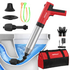 POPULO Electric Toilet Plunger, 5 Bar Air Clog Remover with Built-In Pump