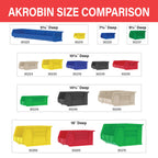 Akro-Mils 30235 AkroBins Plastic Storage Bins, 11"x11"x5", Clear, 6-Pack