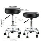 500lb heavy-duty Rolling Stool with Wheels,9.5cm thick Comfort cushion