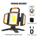 3000LM Rechargeable Work Light, Magnetic LED, Foldable & Portable