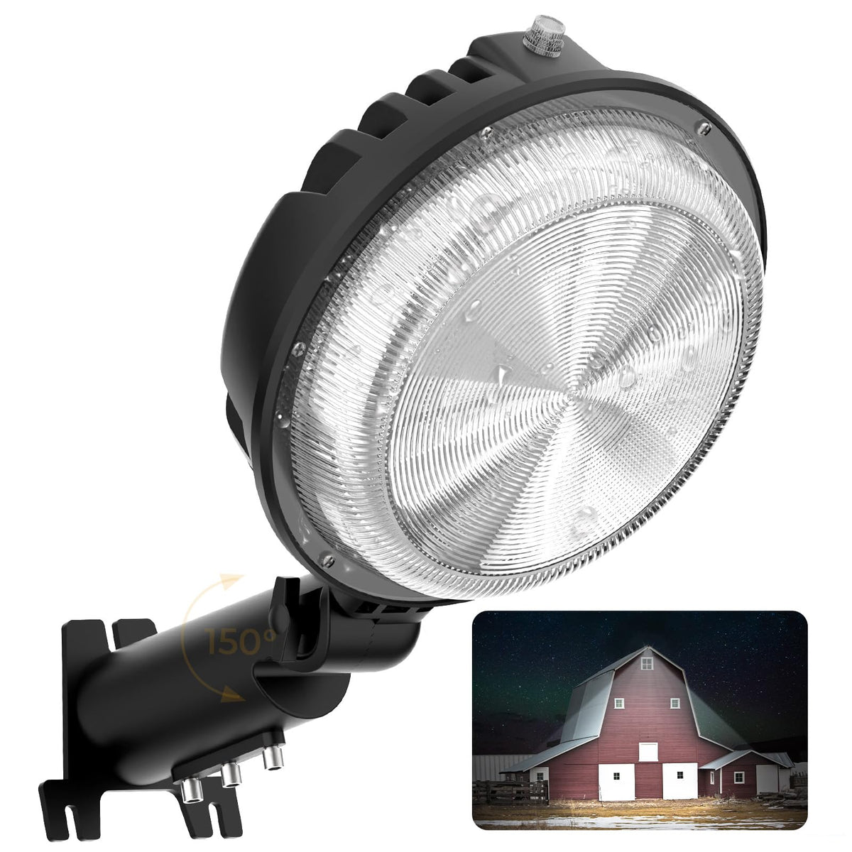 150W LED Barn Light Dusk to Dawn, 20000LM Outdoor Yard Light 6500K